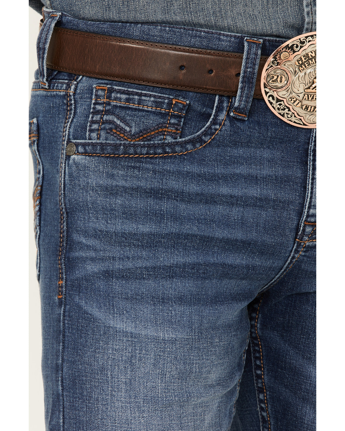 Men's Hazer Wash Jackson Slim Straight Stretch Denim Jeans Blue