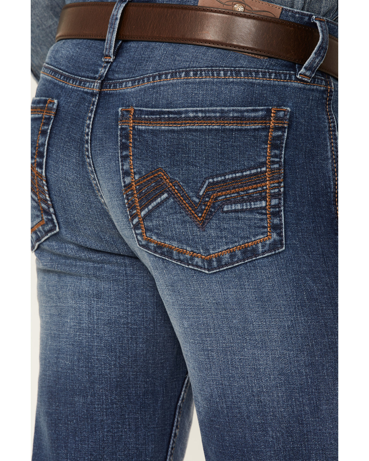 Men's Hazer Wash Jackson Slim Straight Stretch Denim Jeans Blue