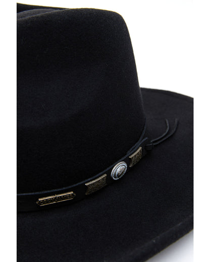 Men's Wool Felt Western Fashion Hat Black