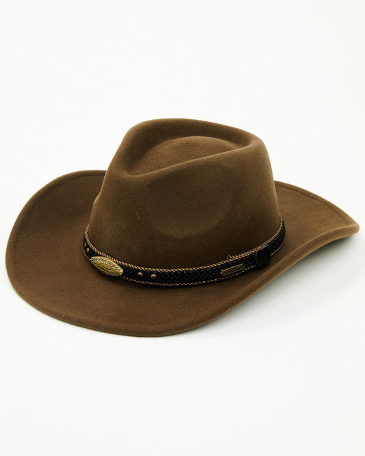 Men's Wool Felt Western Fashion Hat Pecan