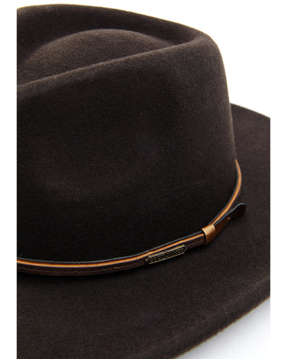 Men's Wool Felt Western Fashion Hat Brown