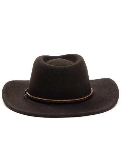 Men's Wool Felt Western Fashion Hat Brown