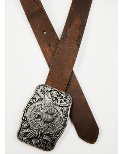 Men's Lawson Eagle Buckle Belt Brown