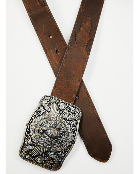 Men's Lawson Eagle Buckle Belt Brown