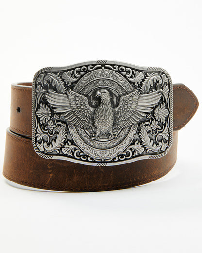 Men's Lawson Eagle Buckle Belt Brown