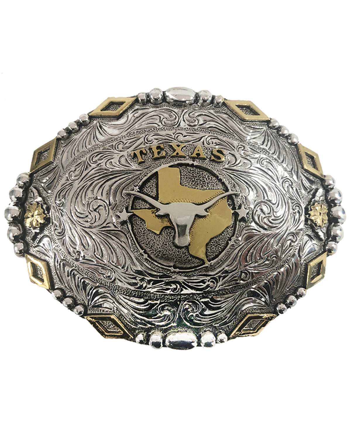 Men's Texas Longhorn Regional Buckle Silver