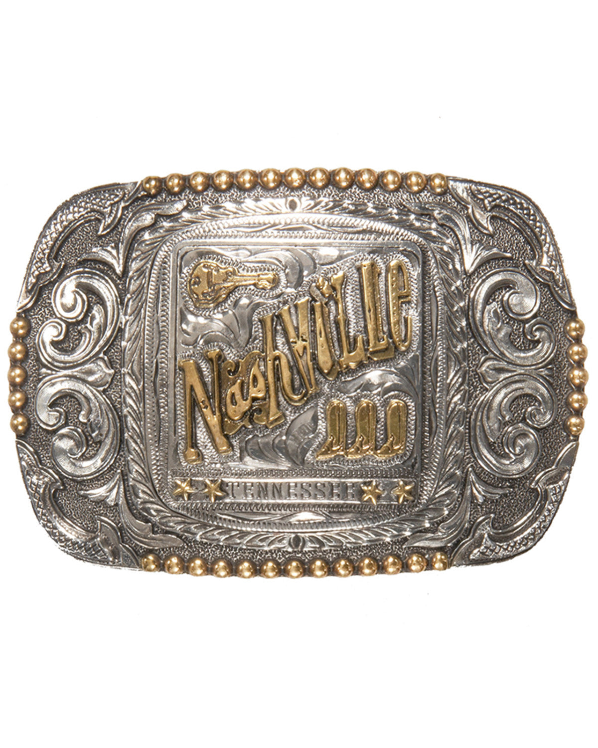 Men's Nashville Regional Western Belt Buckle Silver