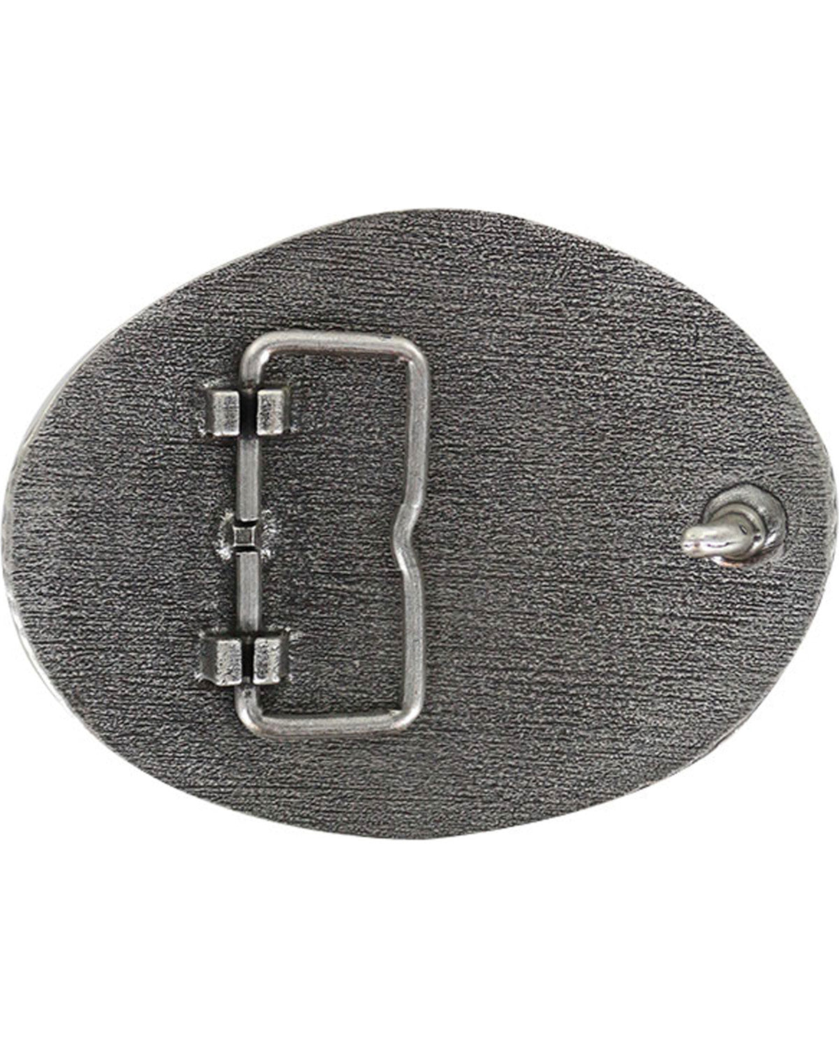 Men's Military Memorial Belt Buckle Silver