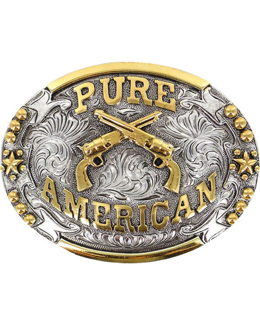 Men's Pure American Belt Buckle Silver