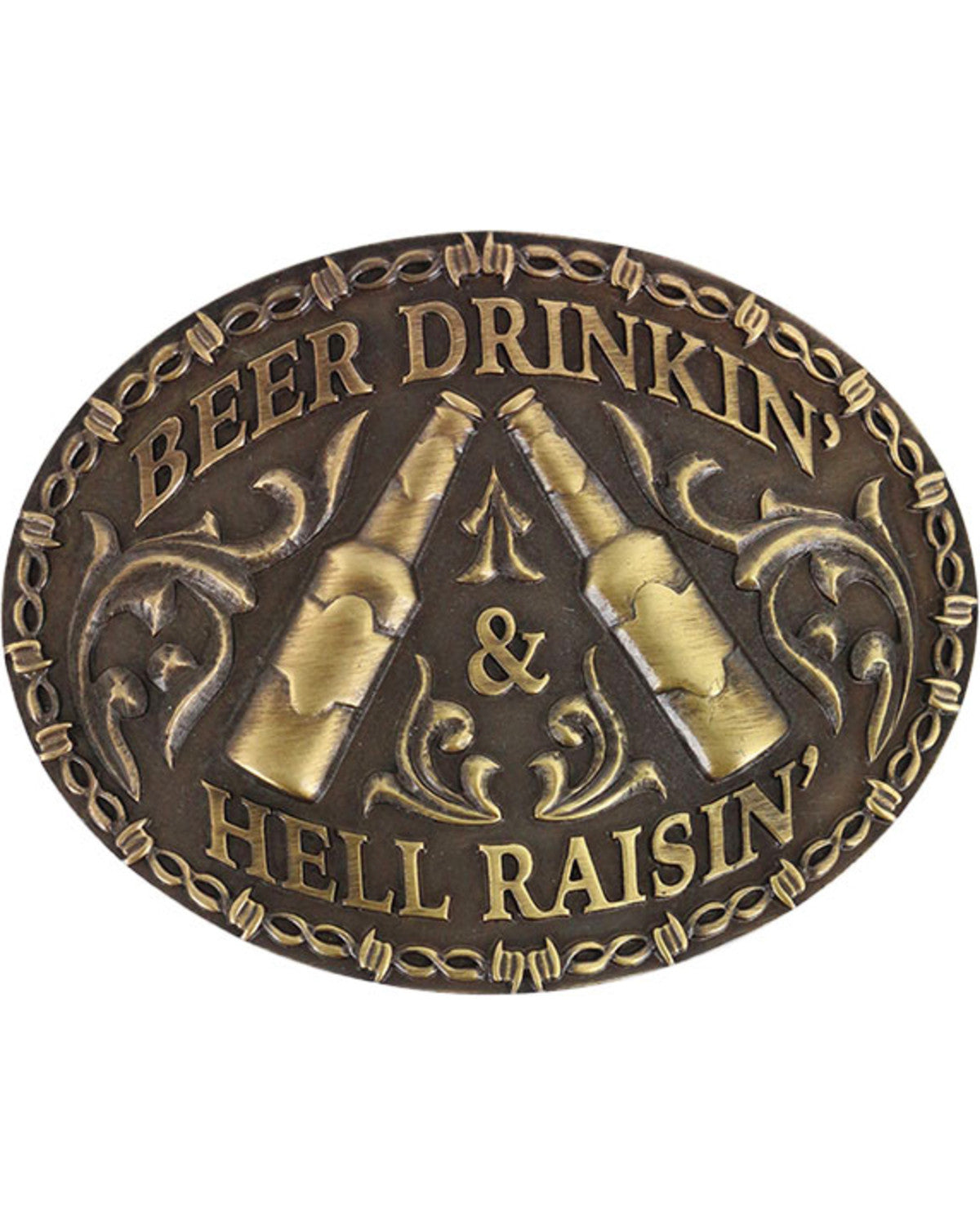 Men's Hell Raisin' Belt Buckle Bronze