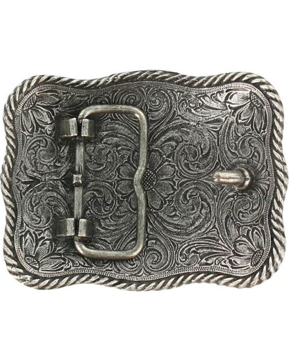 Texas Longhorn Belt Buckle Silver
