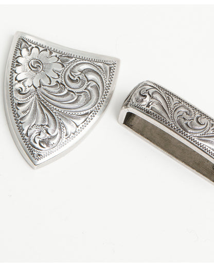 Men's Three-Piece Buckle Set Silver