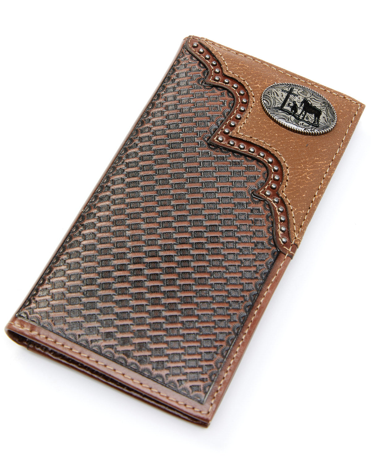 Men's Praying Cowboy Rodeo Wallet Brown
