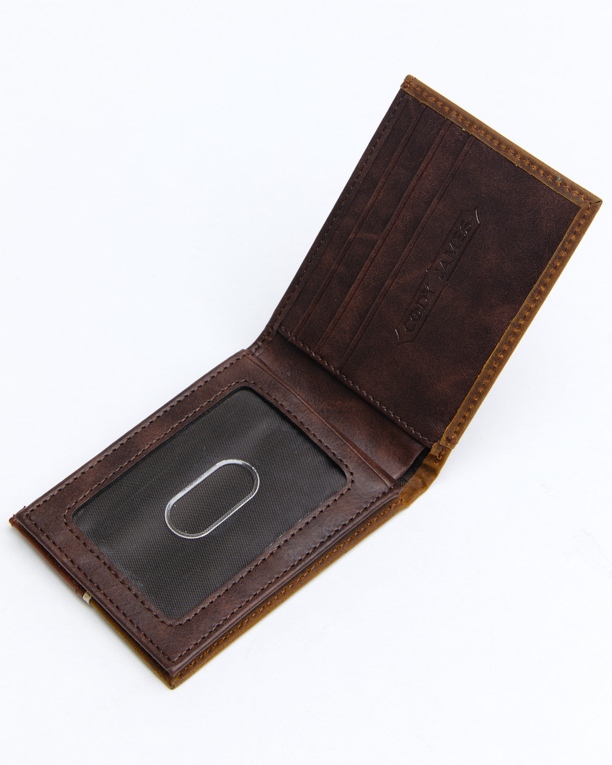 Men's Tooled Bifold Wallet Brown