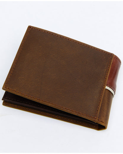 Men's Tooled Bifold Wallet Brown