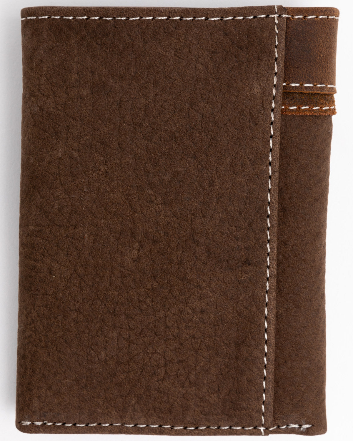 Men's Boot Stitch Longhorn Tri-Fold Leather Wallet Tan