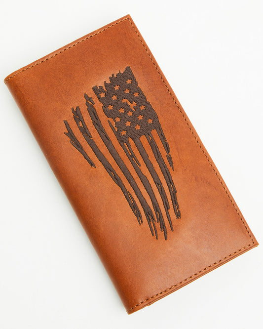 Men's Conway American Flag Rodeo Wallet Brown
