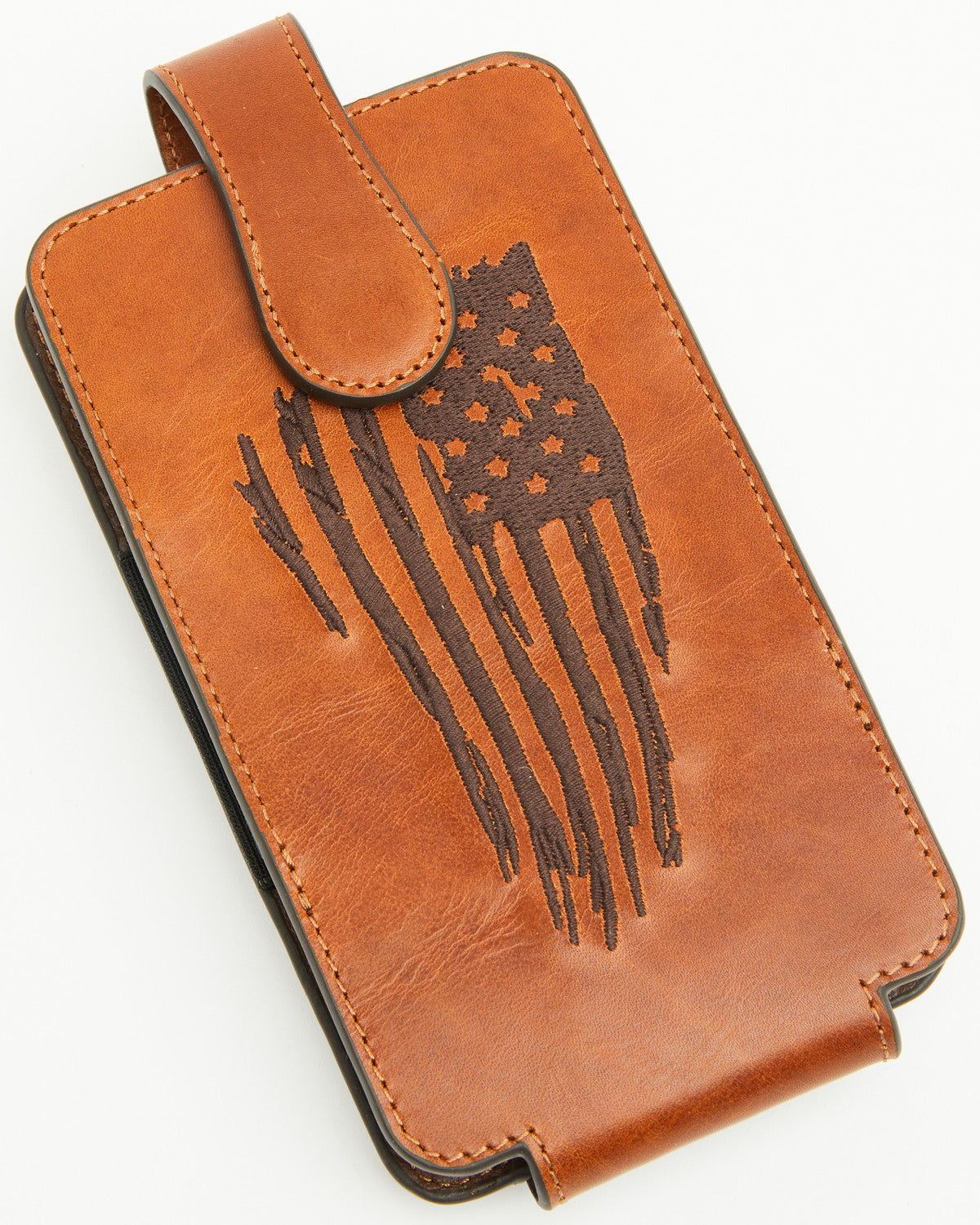 Men's Conway American Flag Cell Phone Case Brown