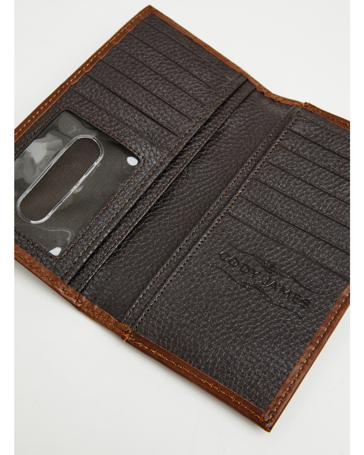 Men's Prescott Tooled Leather Concho Bifold Rodeo Wallet Brown