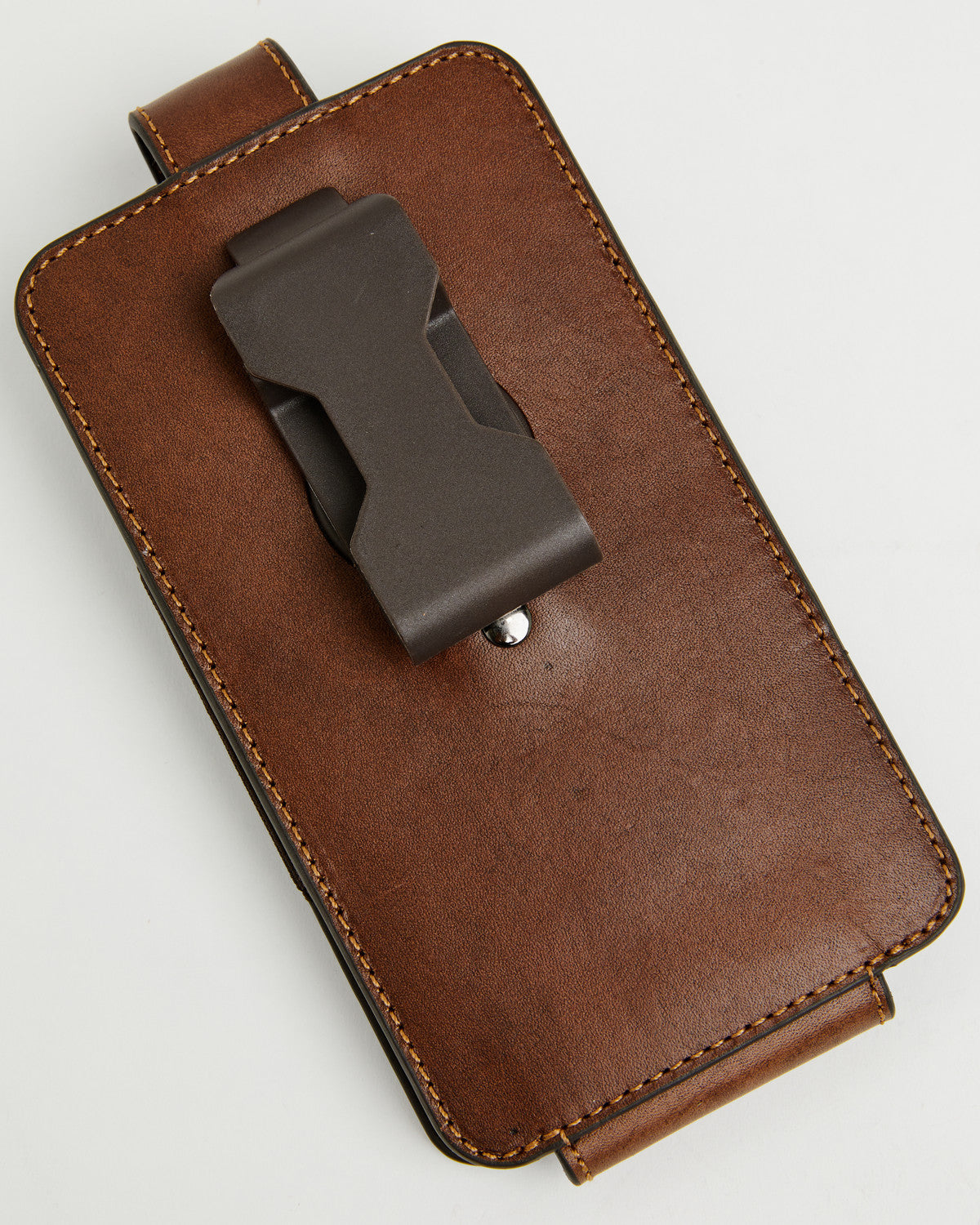 Men's Prescott Tooled Leather Concho Cell Phone Case Brown
