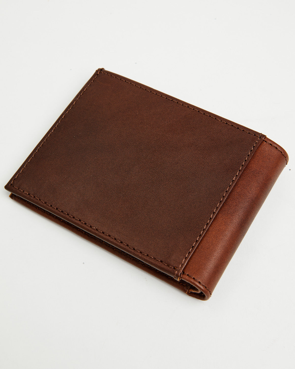 Men's Hutton Basket Weave Tooled Hair-On Bifold Wallet Brown
