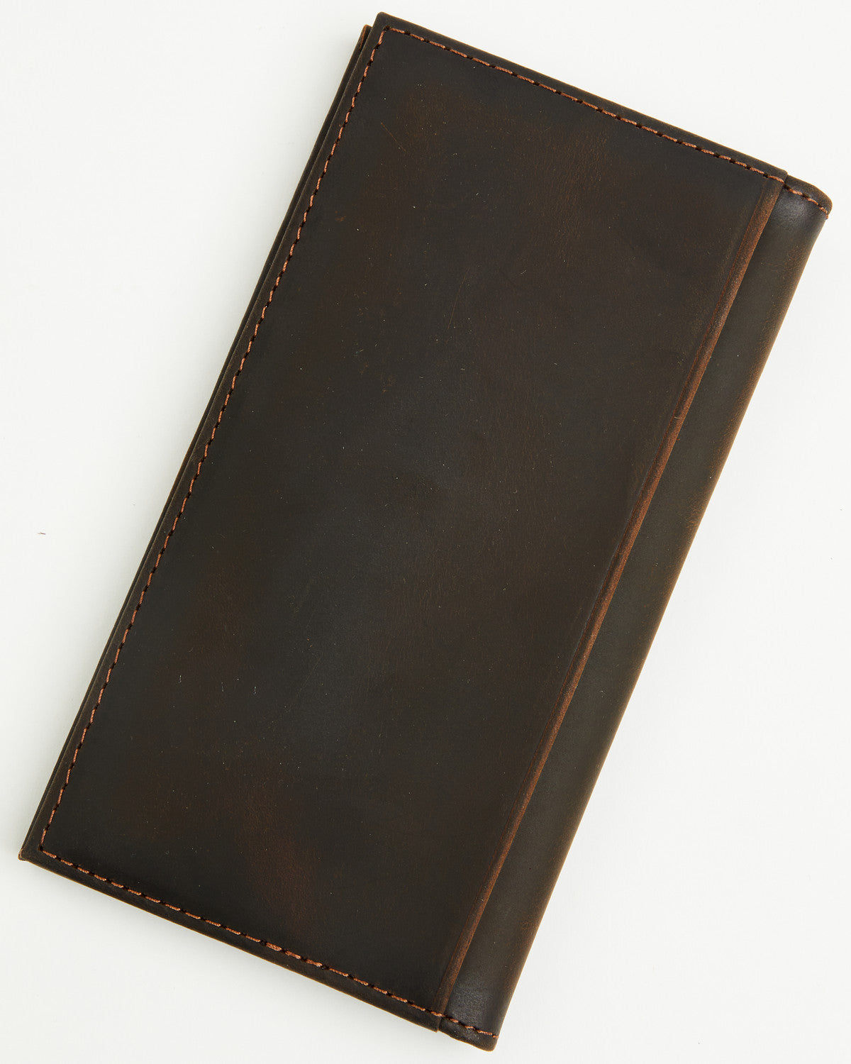 Men's Needlepoint Inlay Rodeo Wallet Dark Brown