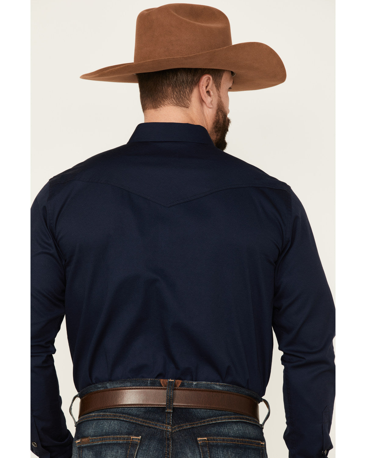 Men's Solid Treadstone Long Sleeve Pearl Snap Western Shirt Black