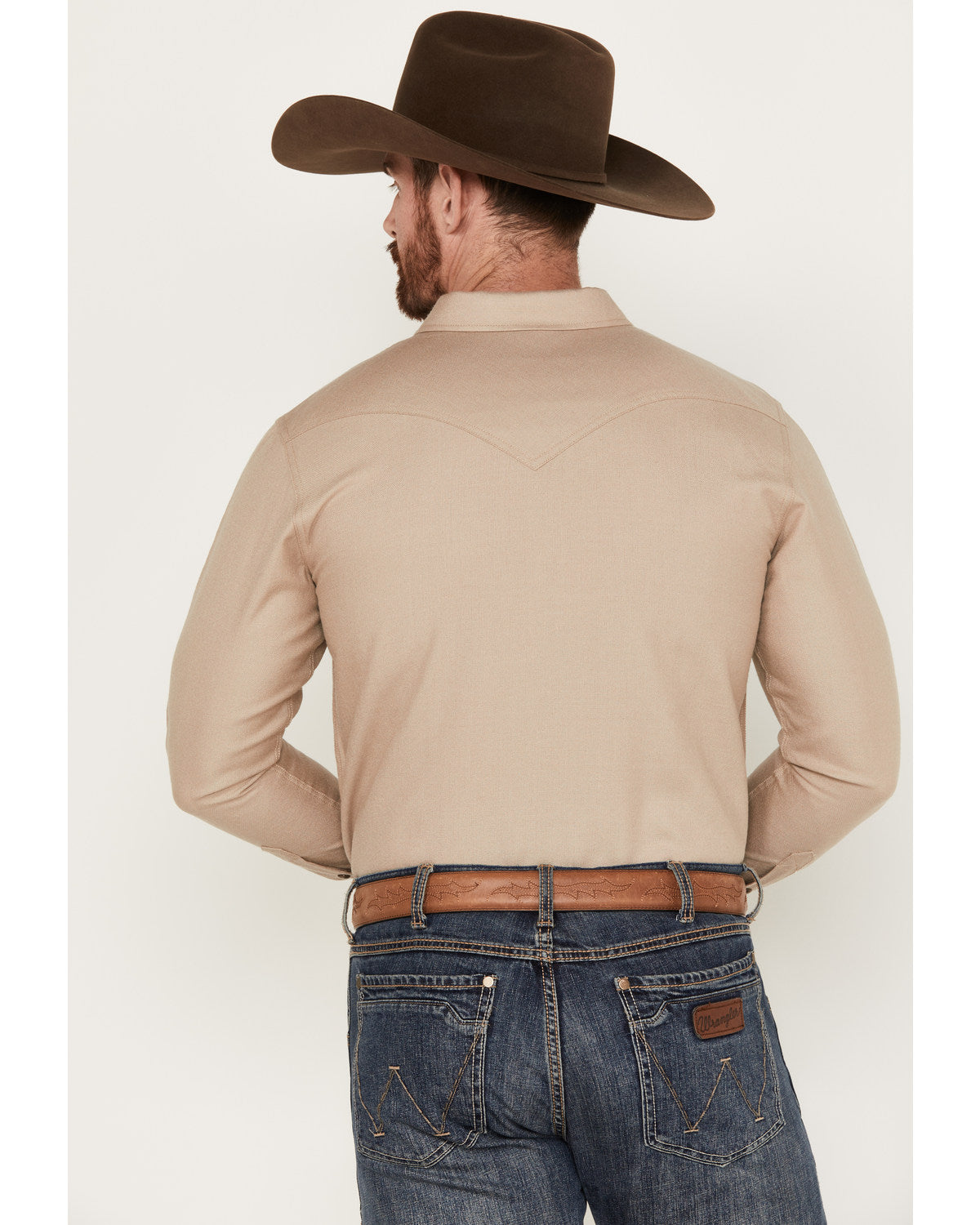 Men's Wooly Mammoth Western Long Sleeve Shirt Tan