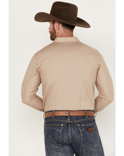 Men's Wooly Mammoth Western Long Sleeve Shirt Tan