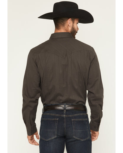Black 1978® Men's Cluny Tonal Striped Long Sleeve Button-Do Charcoal