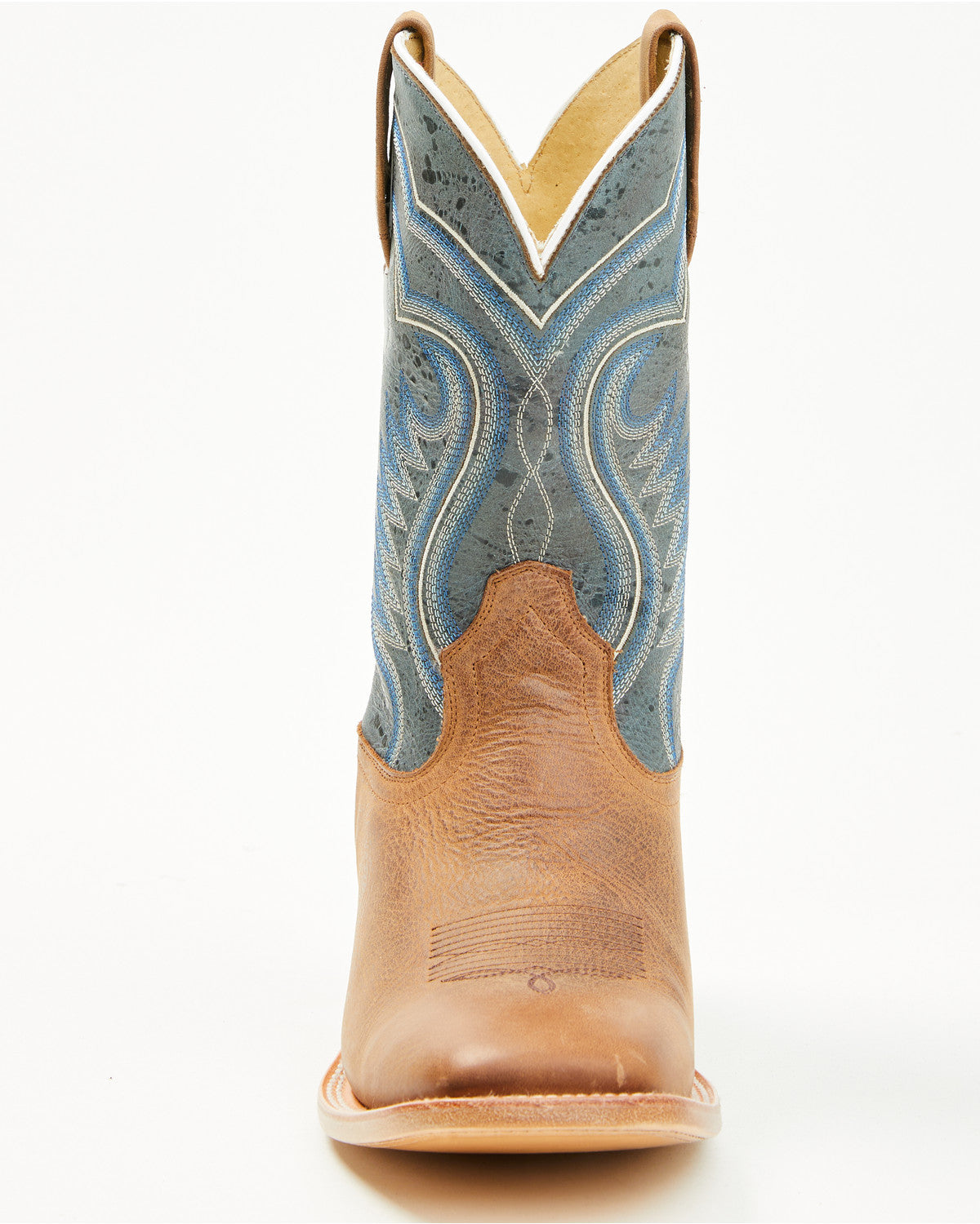 Men's Rover Blue Western Boots - Broad Square Toe Blue
