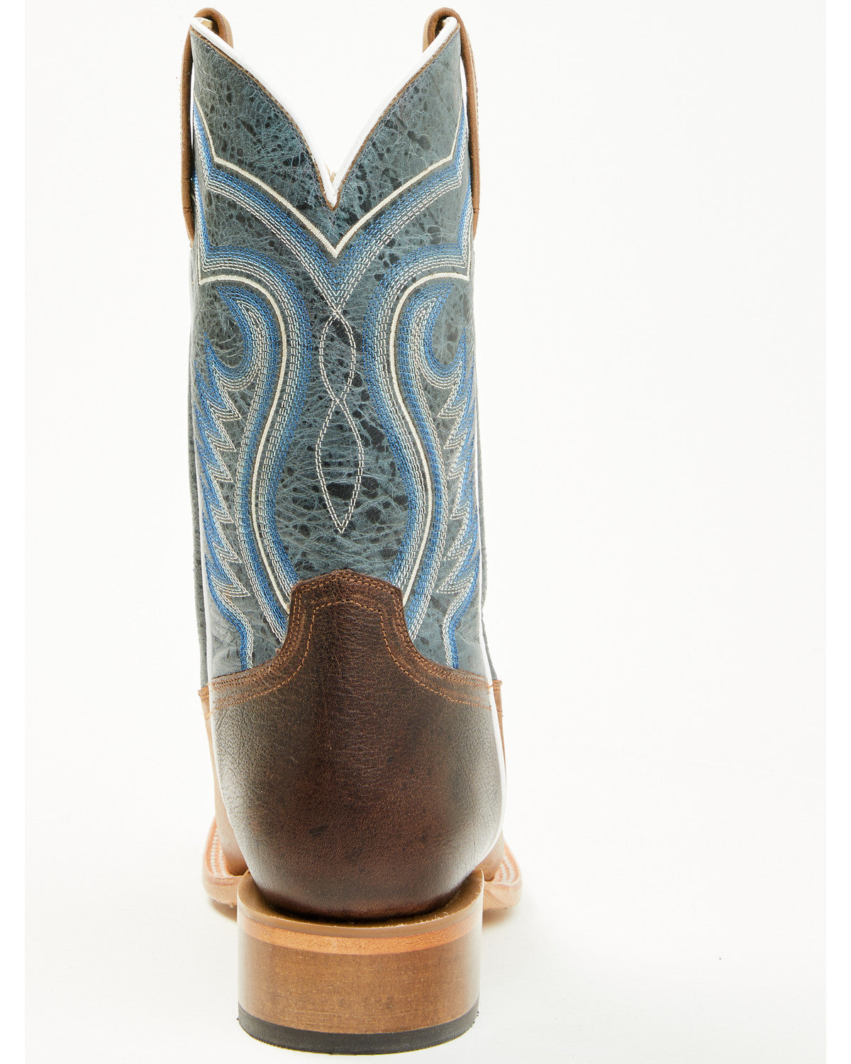 Men's Rover Blue Western Boots - Broad Square Toe Blue