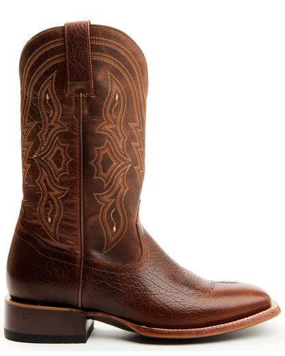 Men's Ashland Western Boots - Broad Square Toe Brown