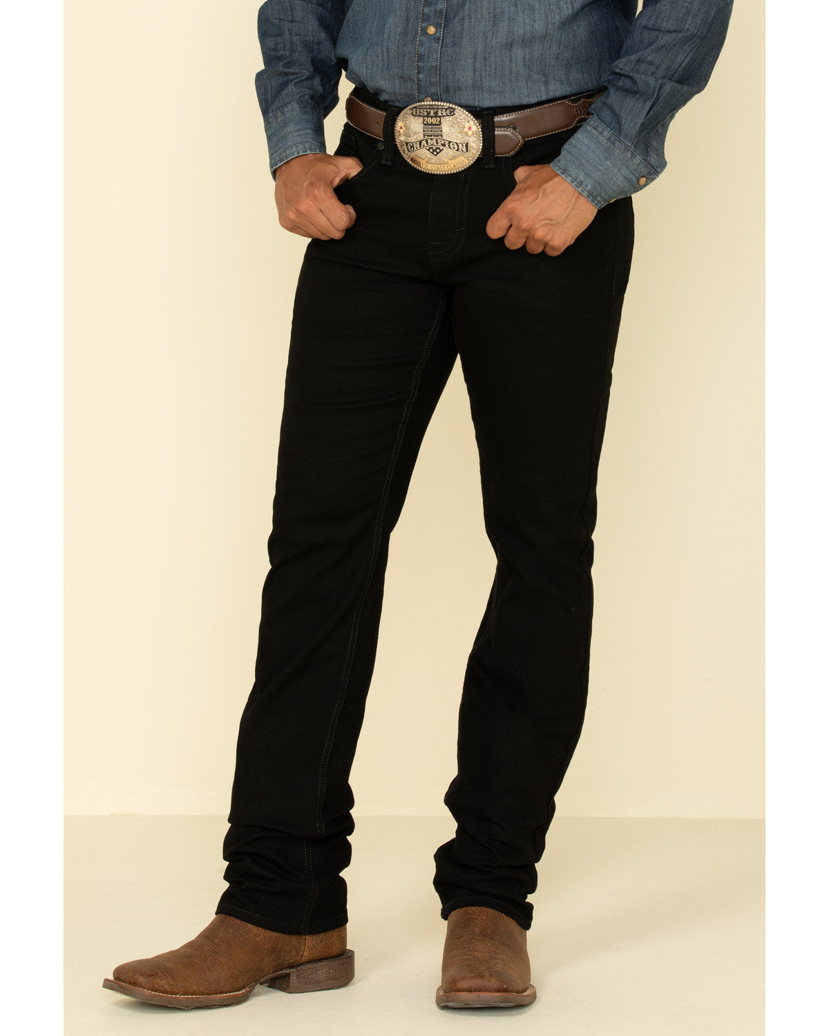 Men's Night Rider Wash Jackson Slim Straight Stretch Denim Black