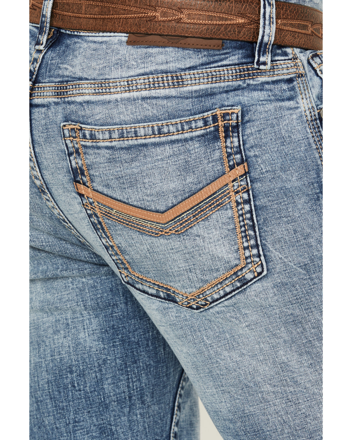 Men's Clover Leaf Wash Jackson Slim Straight Stretch Denim Blue