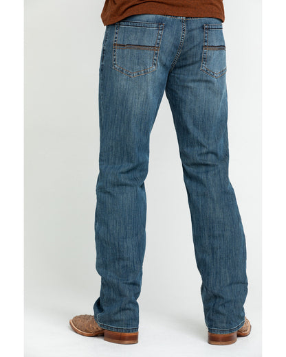 Men's Bozeman Wash Wyatt Slim Bootcut Stretch Denim Jeans Indigo