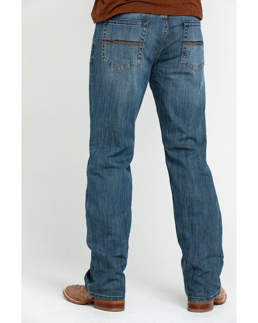 Men's Bozeman Wash Wyatt Slim Bootcut Stretch Denim Jeans Indigo