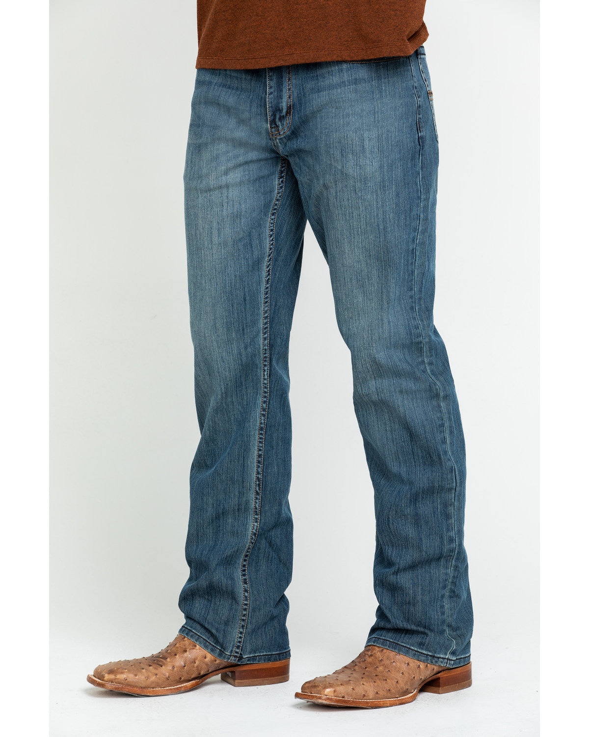 Men's Bozeman Wash Wyatt Slim Bootcut Stretch Denim Jeans Indigo
