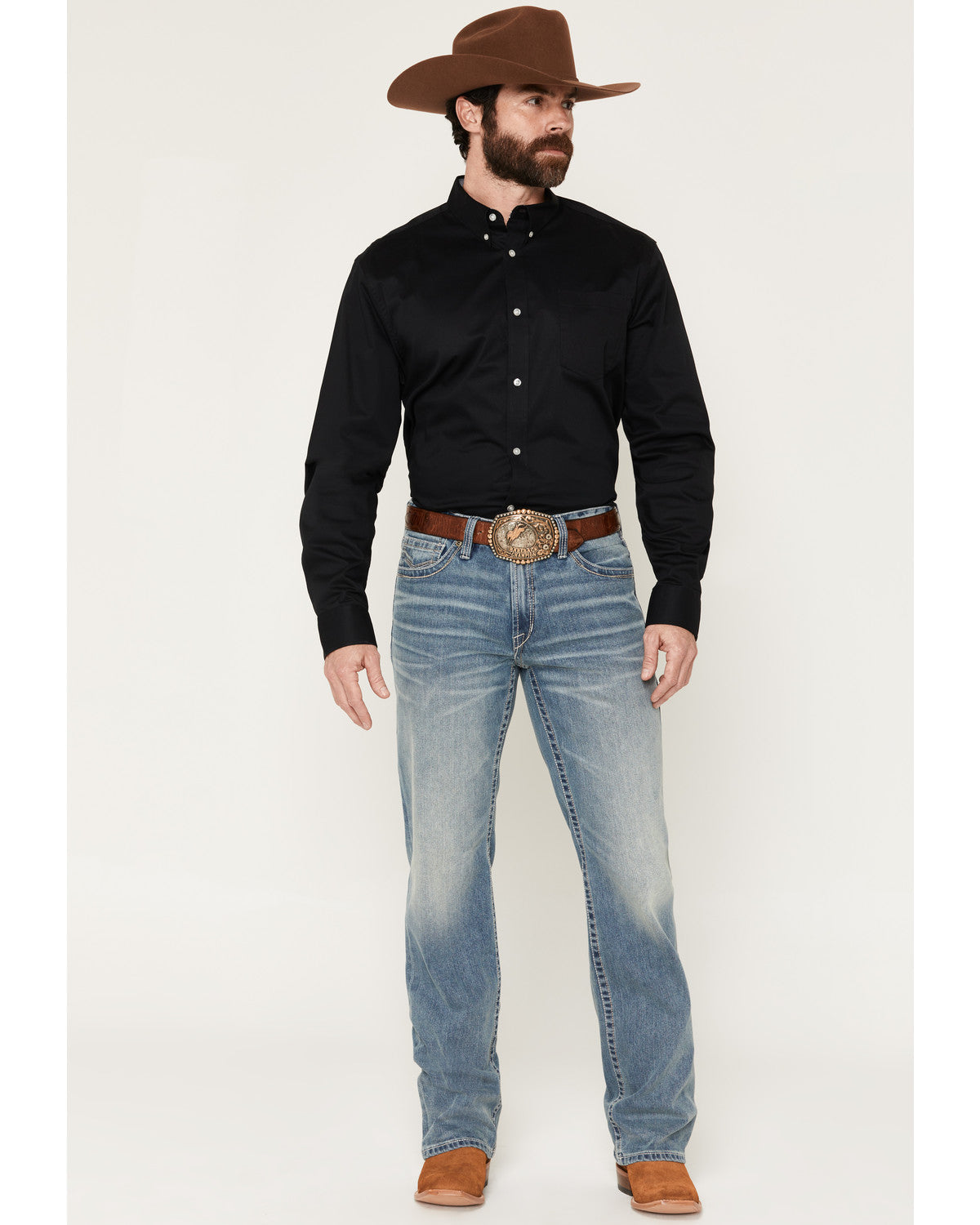 Men's Kansas Light Wash Wyatt Slim Bootcut Stretch Denim Je Light Wash
