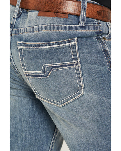 Men's Kansas Light Wash Wyatt Slim Bootcut Stretch Denim Je Light Wash
