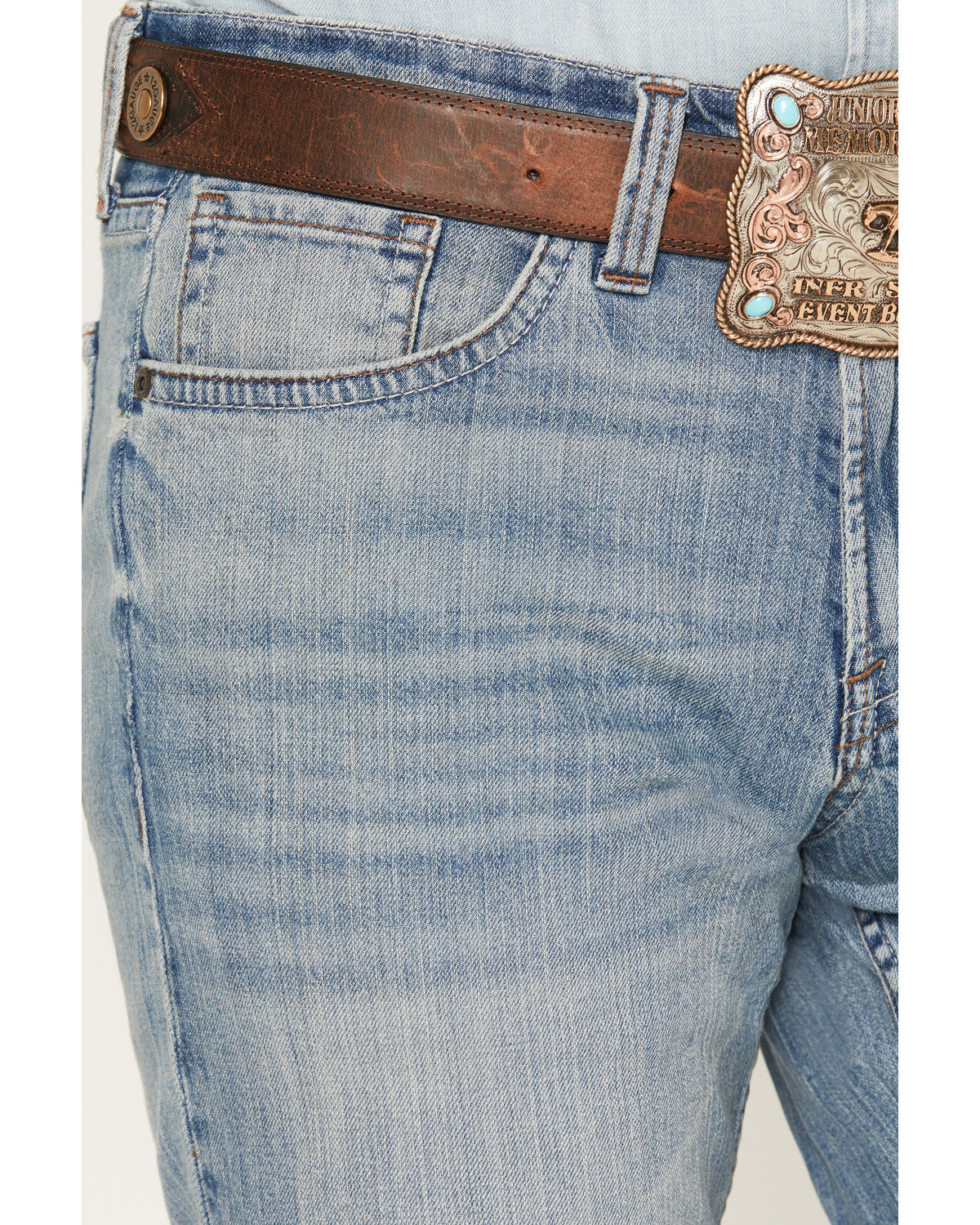 Men's Bronco Wash Yukon Relaxed Straight Stretch Denim Jean Medium Wash