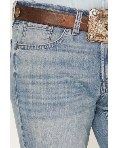 Men's Bronco Wash Yukon Relaxed Straight Stretch Denim Jean Medium Wash