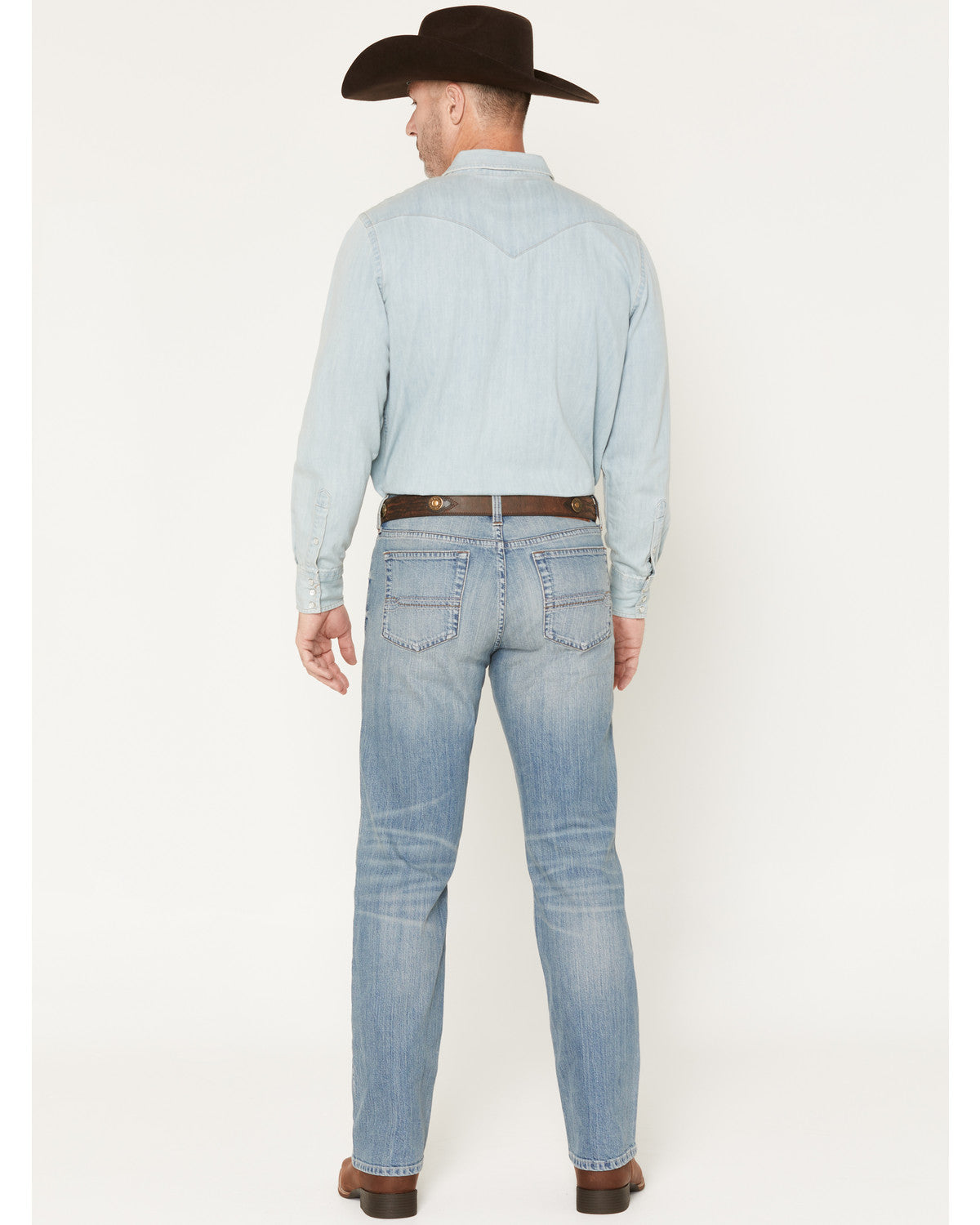 Men's Bronco Wash Yukon Relaxed Straight Stretch Denim Jean Medium Wash