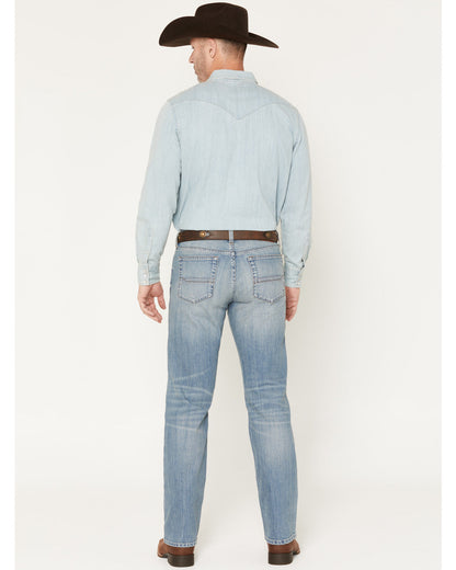 Men's Bronco Wash Yukon Relaxed Straight Stretch Denim Jean Medium Wash