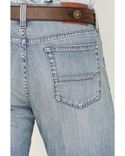 Men's Bronco Wash Yukon Relaxed Straight Stretch Denim Jean Medium Wash