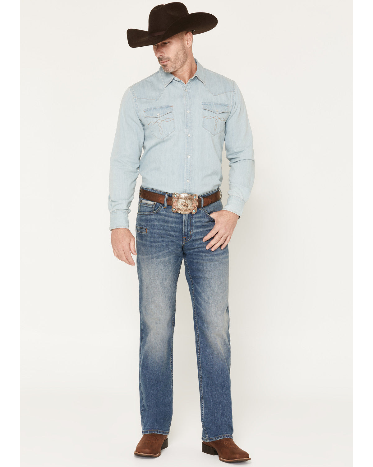 Men's Outrigger Wash Yukon Relaxed Straight Concealed Carry Medium Wash