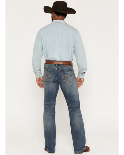 Men's Denver Wash Wyatt Slim Bootcut Stretch Denim Jeans Medium Wash