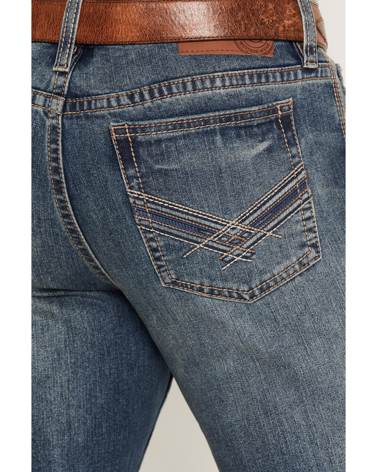 Men's Denver Wash Wyatt Slim Bootcut Stretch Denim Jeans Medium Wash