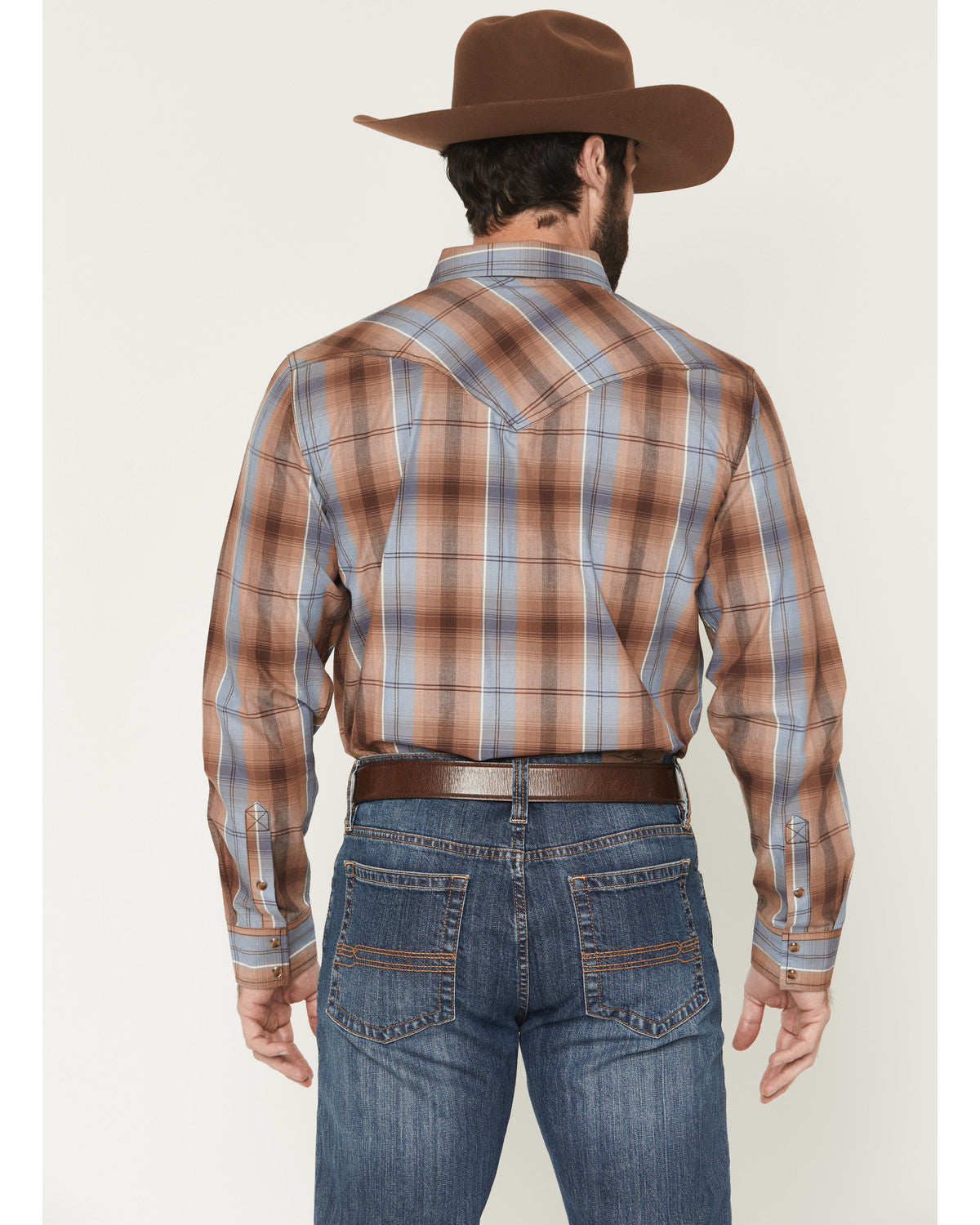 Men's Wiley Plaid Print Long Sleeve Plaid Print Long Sleeve Brown