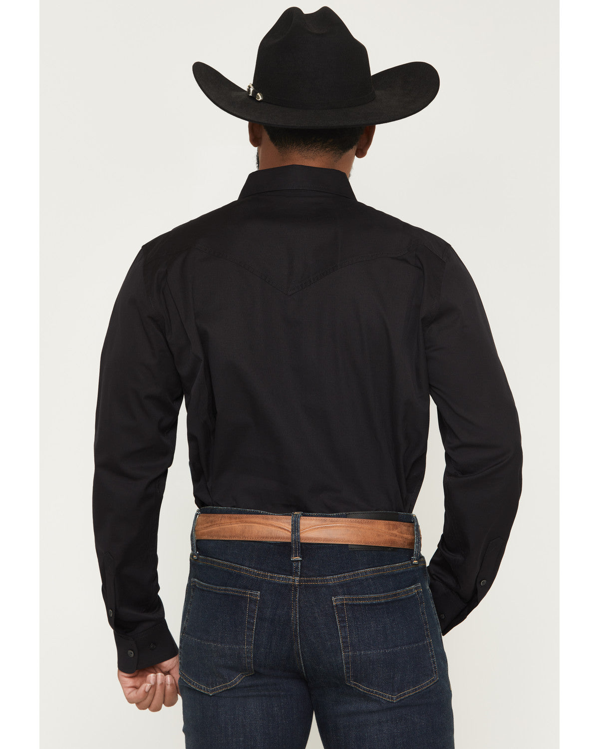 Black 1978® Men's Lawman Solid Long Sleeve Button-Down West Black